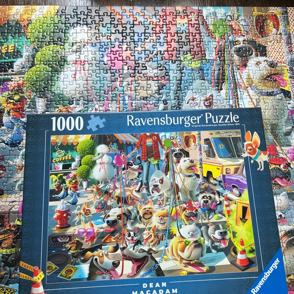 1000 pc puzzle Ravensburger “The Dog Walker “
